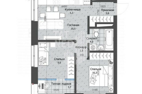 3k квартира, Юлиуса Фучика ул., 30А 7cf7e7e69ca15520281d78b25eeb72064ca81c40442d6f89ecd06bf197a69726