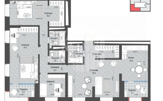 4k квартира, Юлиуса Фучика ул., 30А 7dcf136f98e29adff23a3b89472996c1c535491f88e0a23694153d28ee225e75